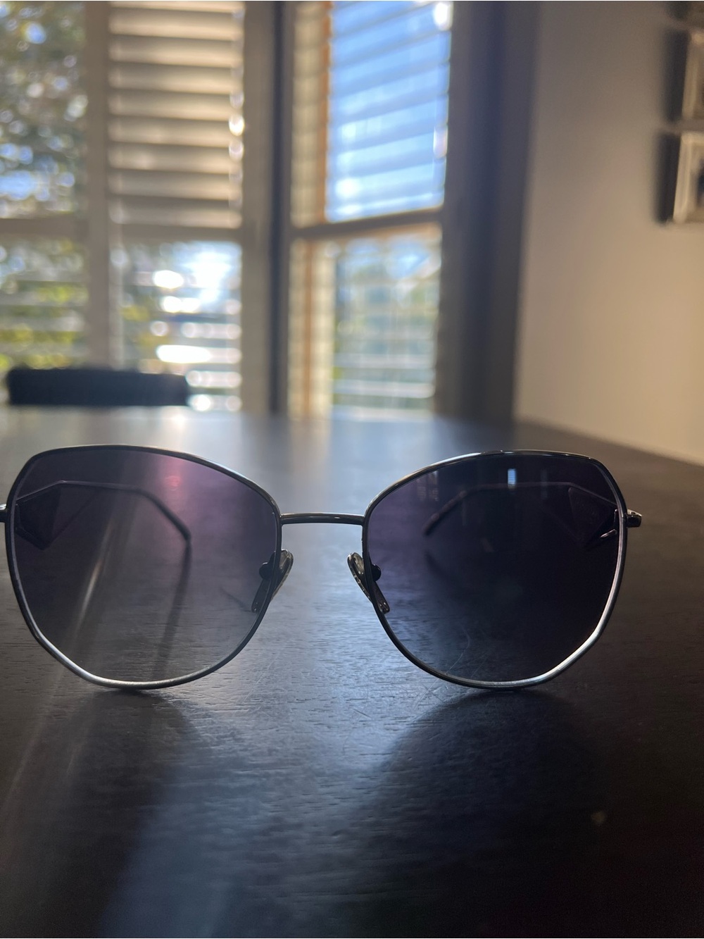 Prada PR 57YS Silver Gray Gradient Sunglasses
